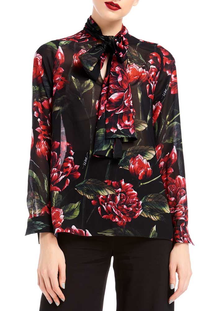 WEE Brand, blouse, print blouse, black blouse, print blouse, party outfit, designer outfit, outfit, fashion, ชุดแบรนด์เนม, เช่าชุด, ชุดออกงาน, ชุดปาร์ตี้